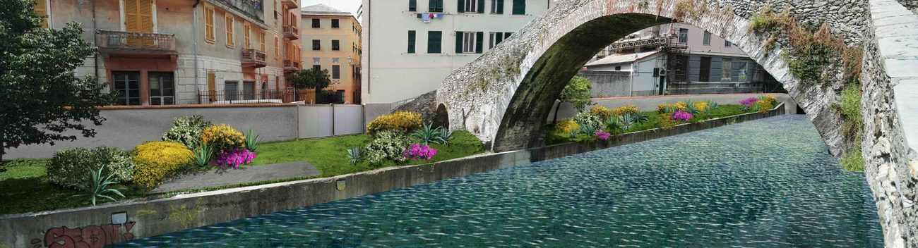 Rendering di progetto della sponda destra